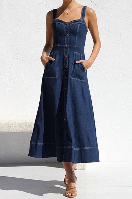 Denim Maxi Dress