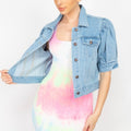 Bubble sleeve Denim Jacket