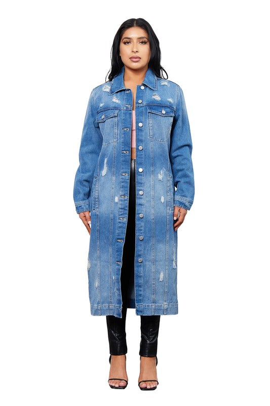 Classic wash Denim Duster
