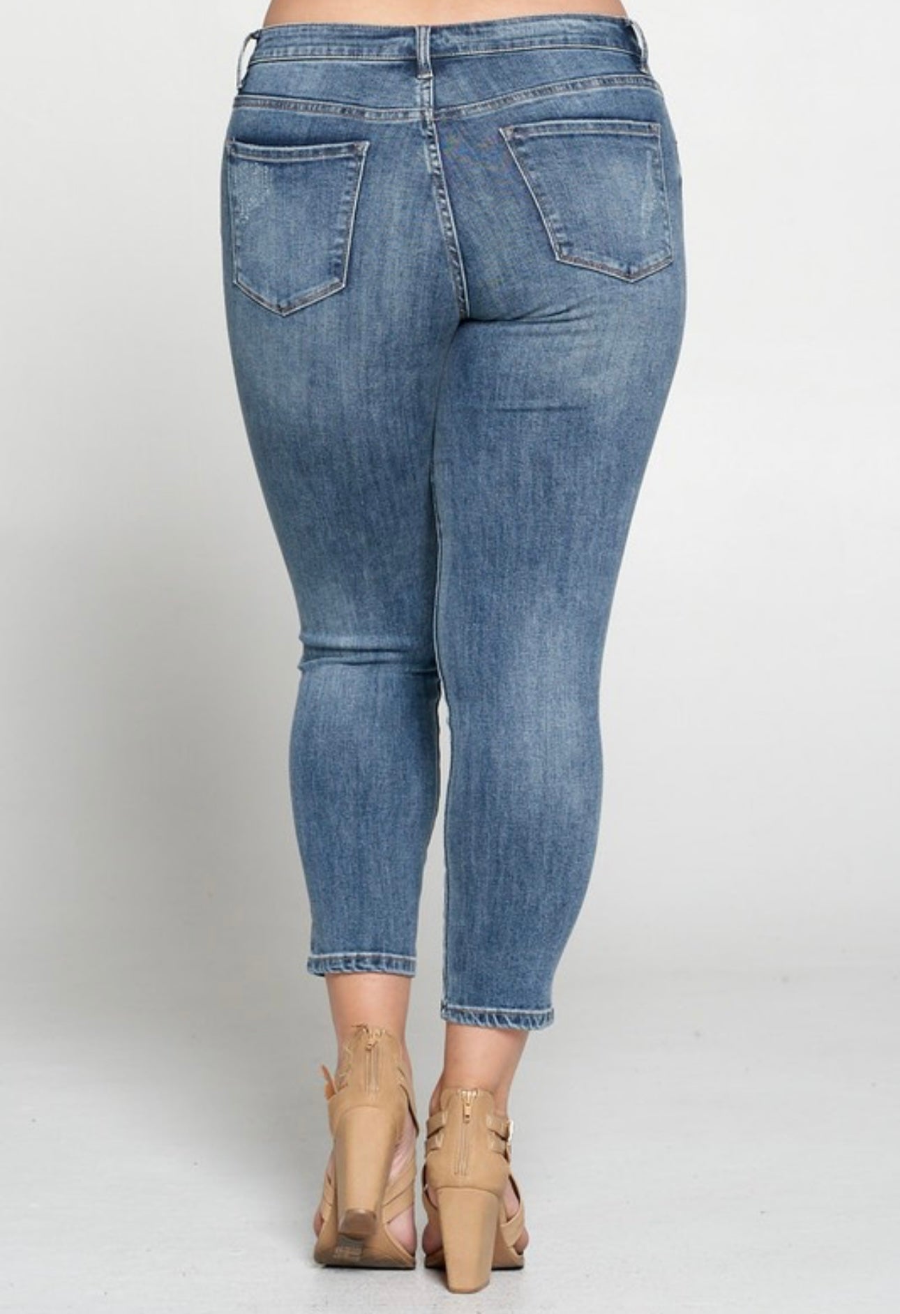 Just Jeans Mid Rise distressed Jeans plus size