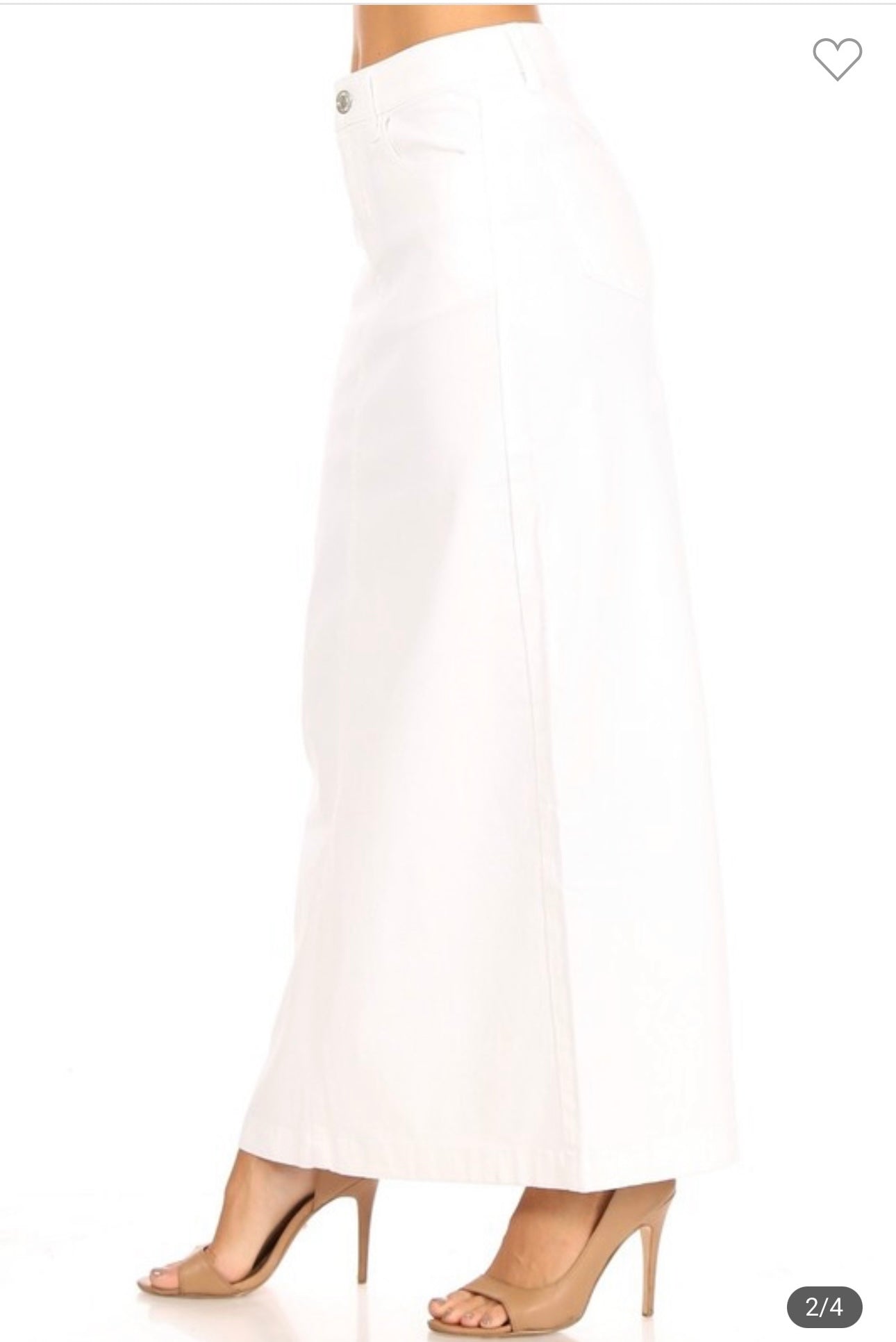 White long maxi skirt