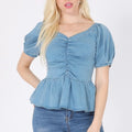 Peplum Just Jeans Denim Blouse