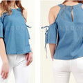 Denim off the Shoulder Top
