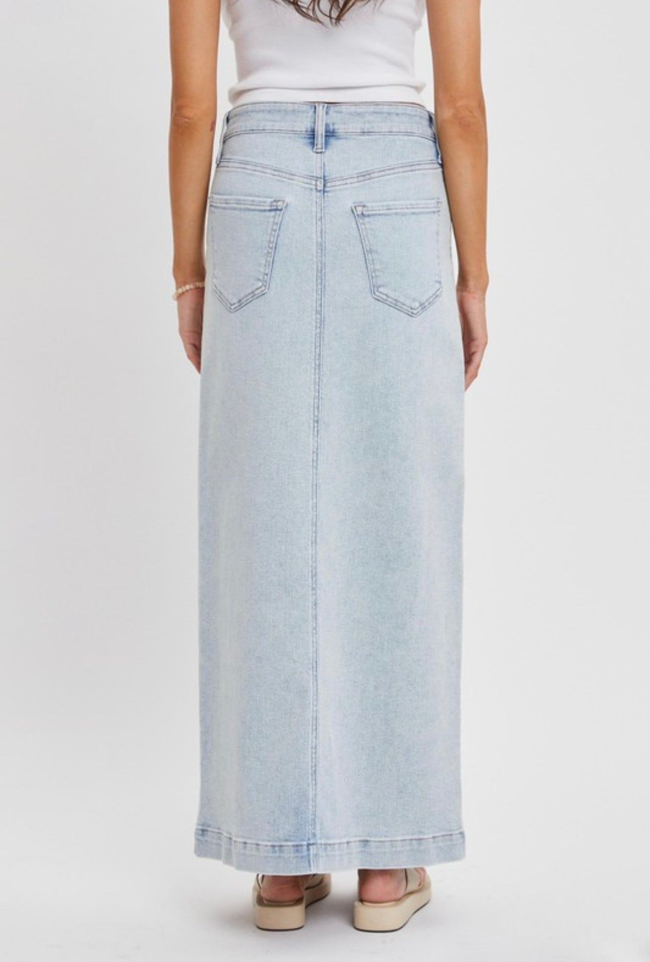 Basic Mid Waisted Maxi Skirt