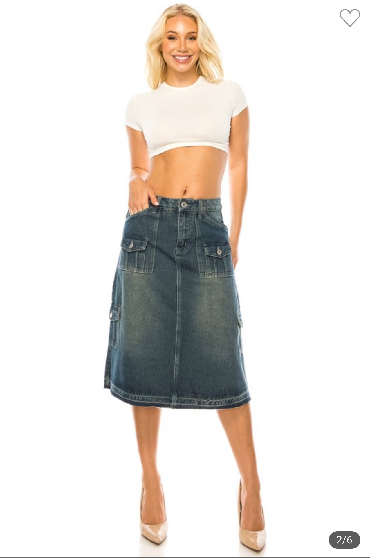 Denim Pocket Skirt