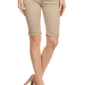 Roll Up Bermuda Denim Shorts p Waist