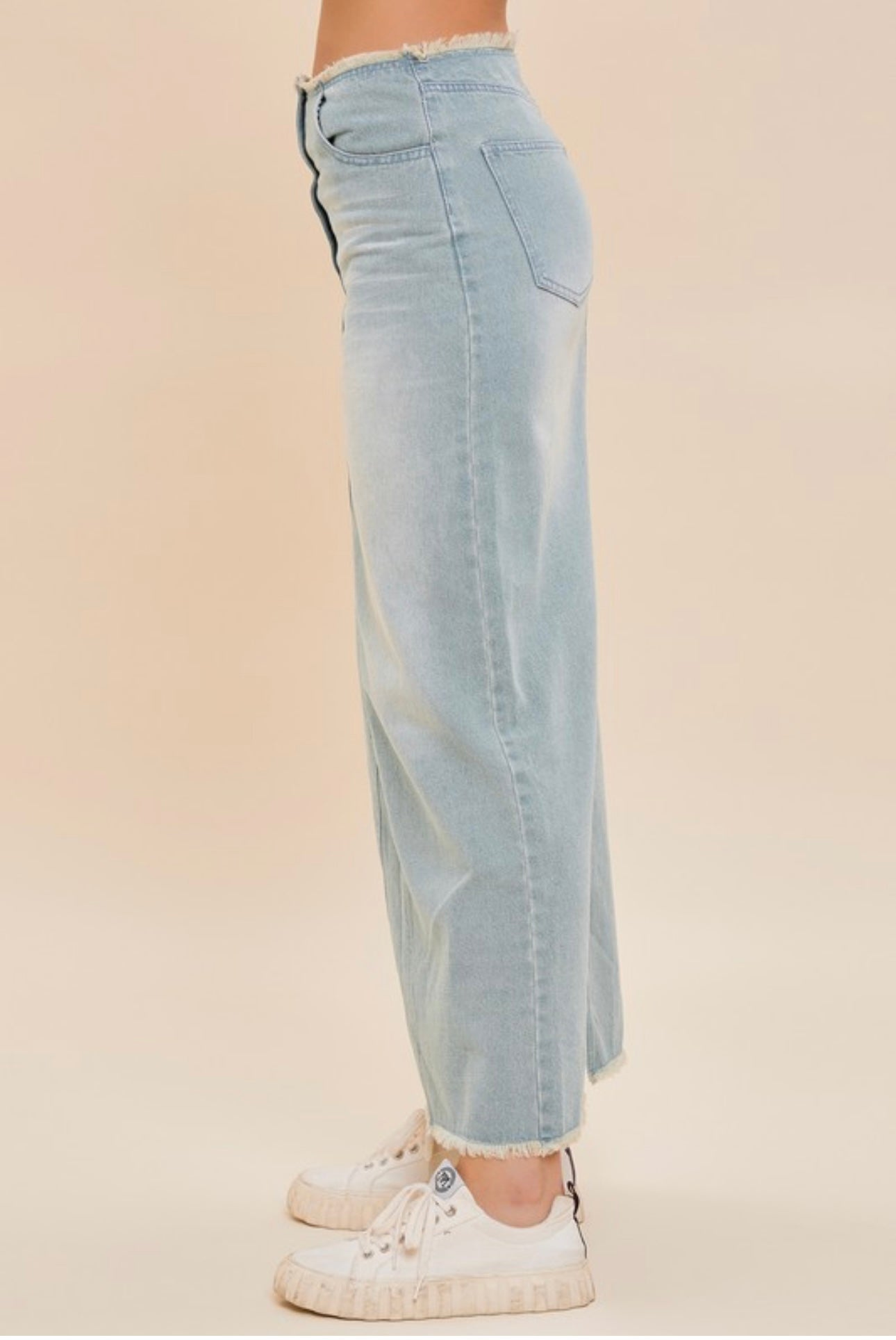 Long White Wash Denim Skirt!
