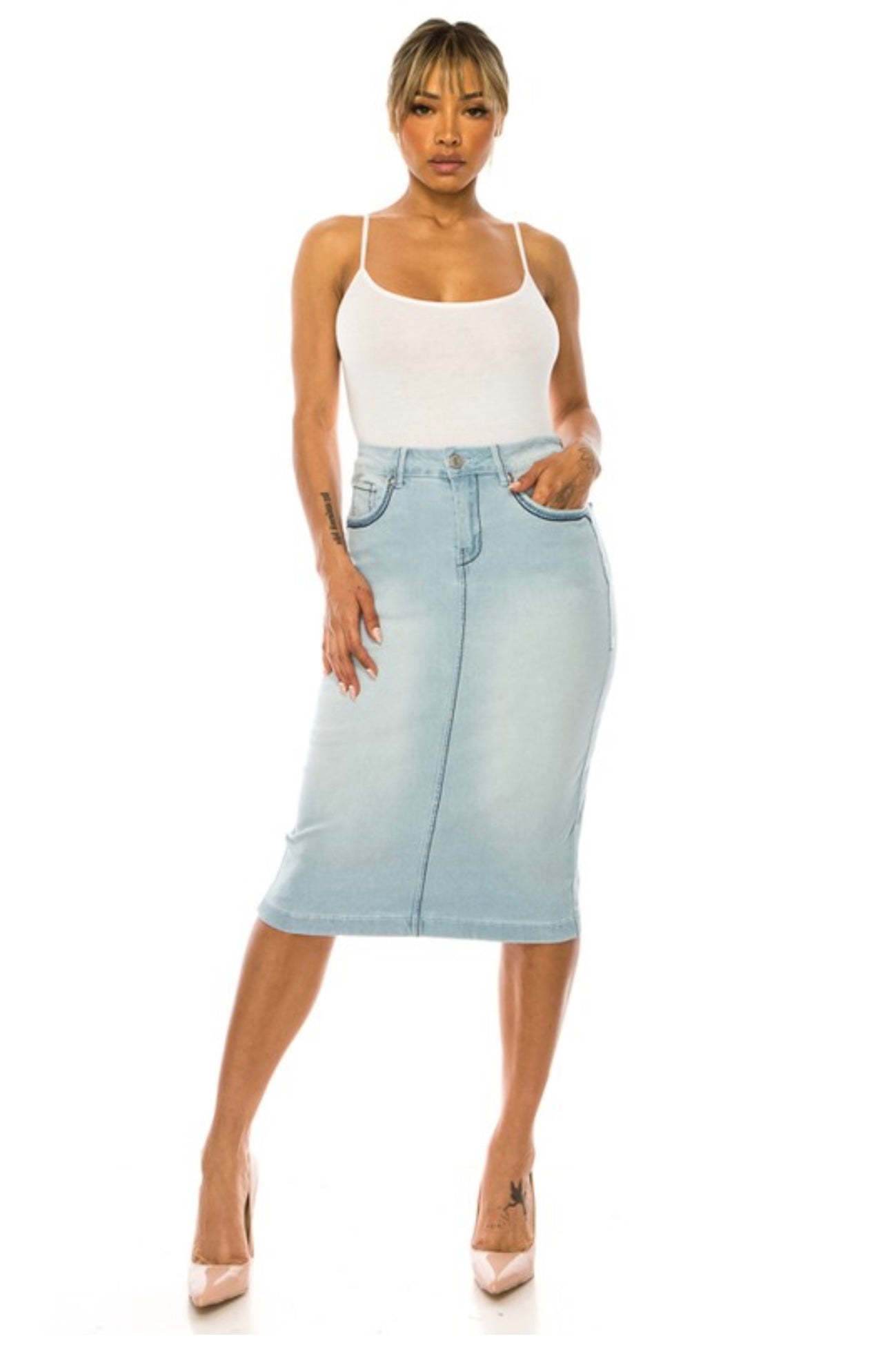 Light Denim Skirt