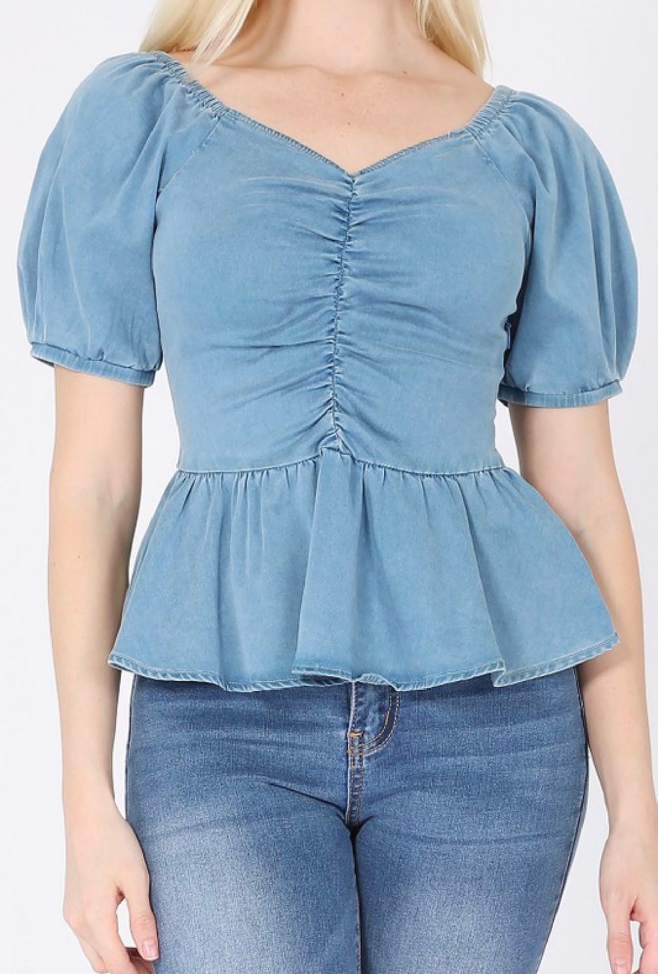 Peplum Just Jeans Denim Blouse