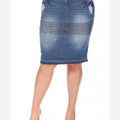 Plus size Moto  Skirt