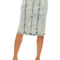 Acid wash denim skirt