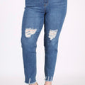 Plus Size Mid-rise denim jeans
