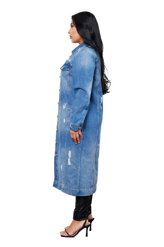 Classic wash Denim Duster