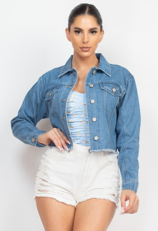 Medium Denim Tie Jacket