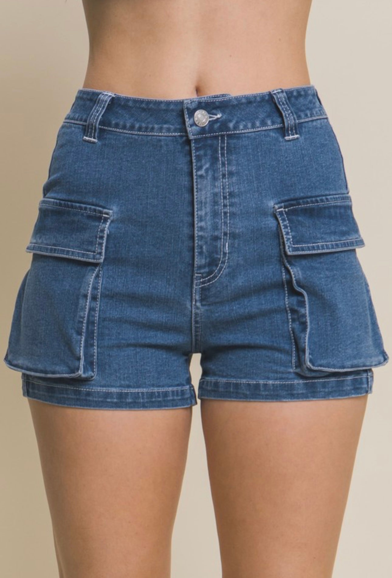 Short Pocket Denim Shorts