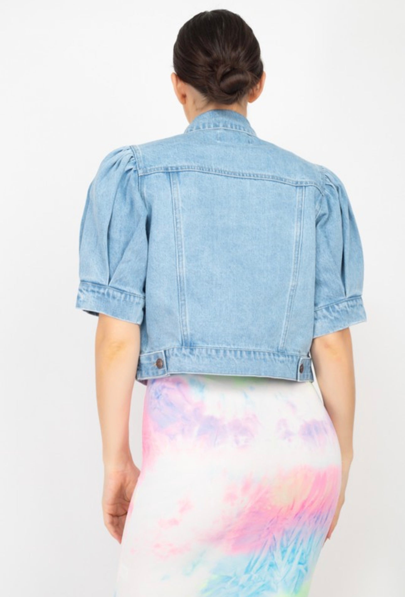 Bubble sleeve Denim Jacket