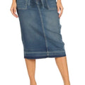 Waist-Tie Denim Skirt