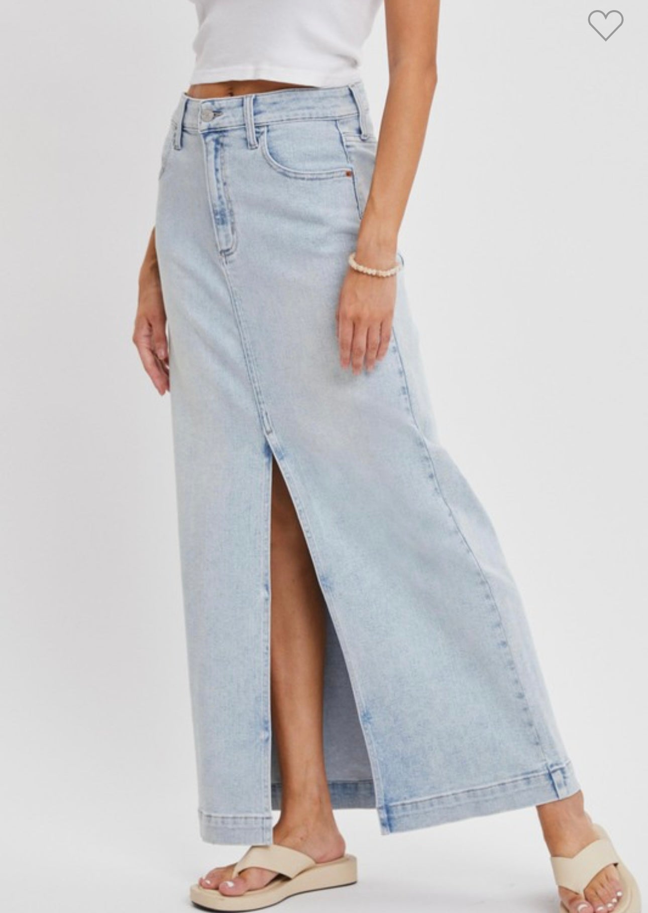 Basic Mid Waisted Maxi Skirt