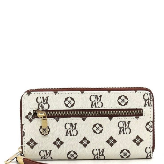 White Print Wallet