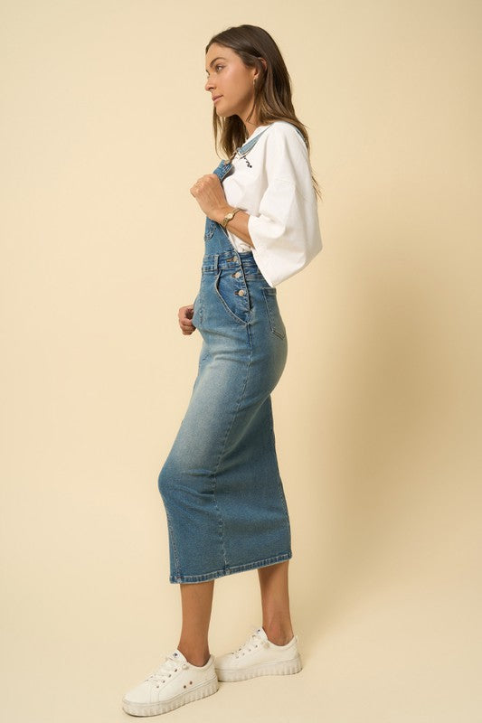 Denim Blue Overall long skirt