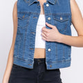 Dark STRETCH DENIM VEST