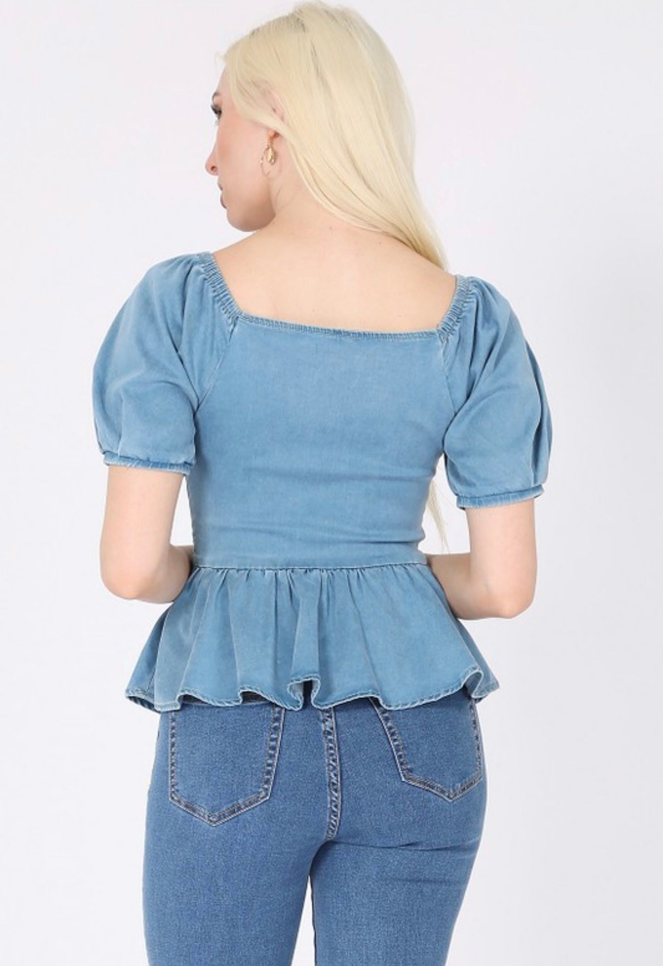 Peplum Just Jeans Denim Blouse