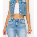 Denim Button-Up Vest