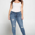 Just Jeans Mid Rise distressed Jeans plus size