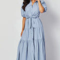 Light Denim 3 Tier Dress