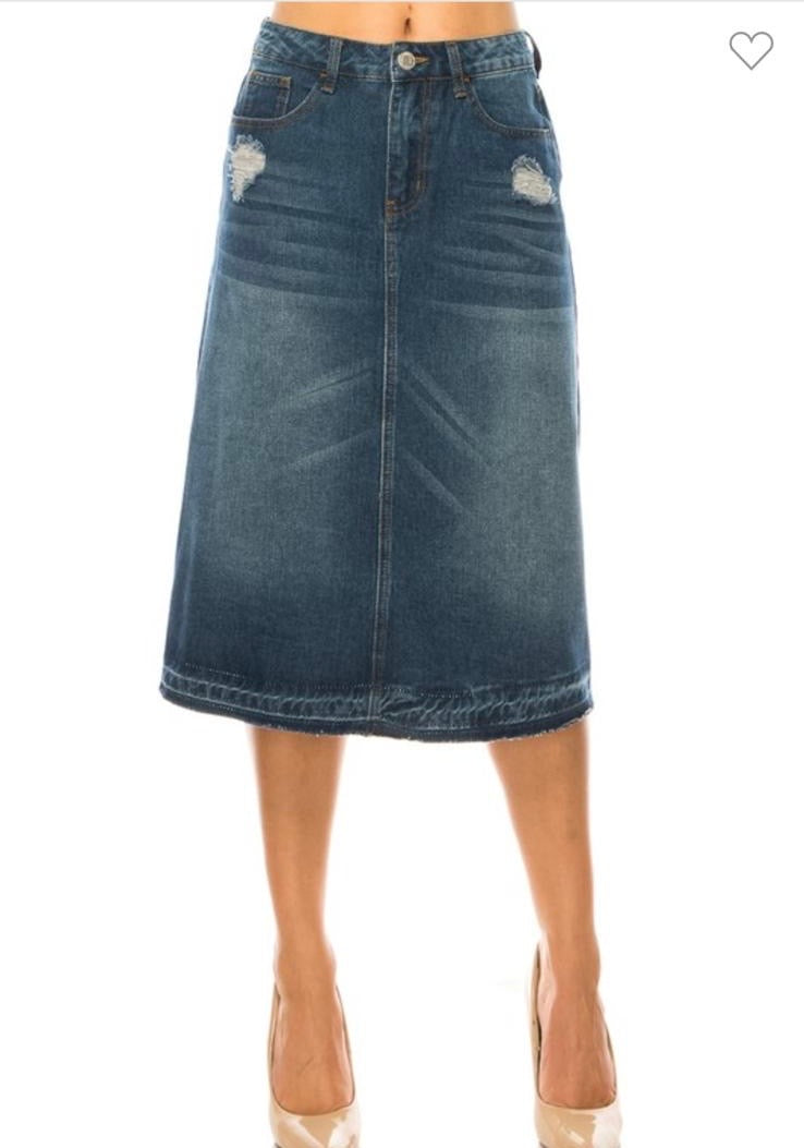 Christine Denim Jean Skirt