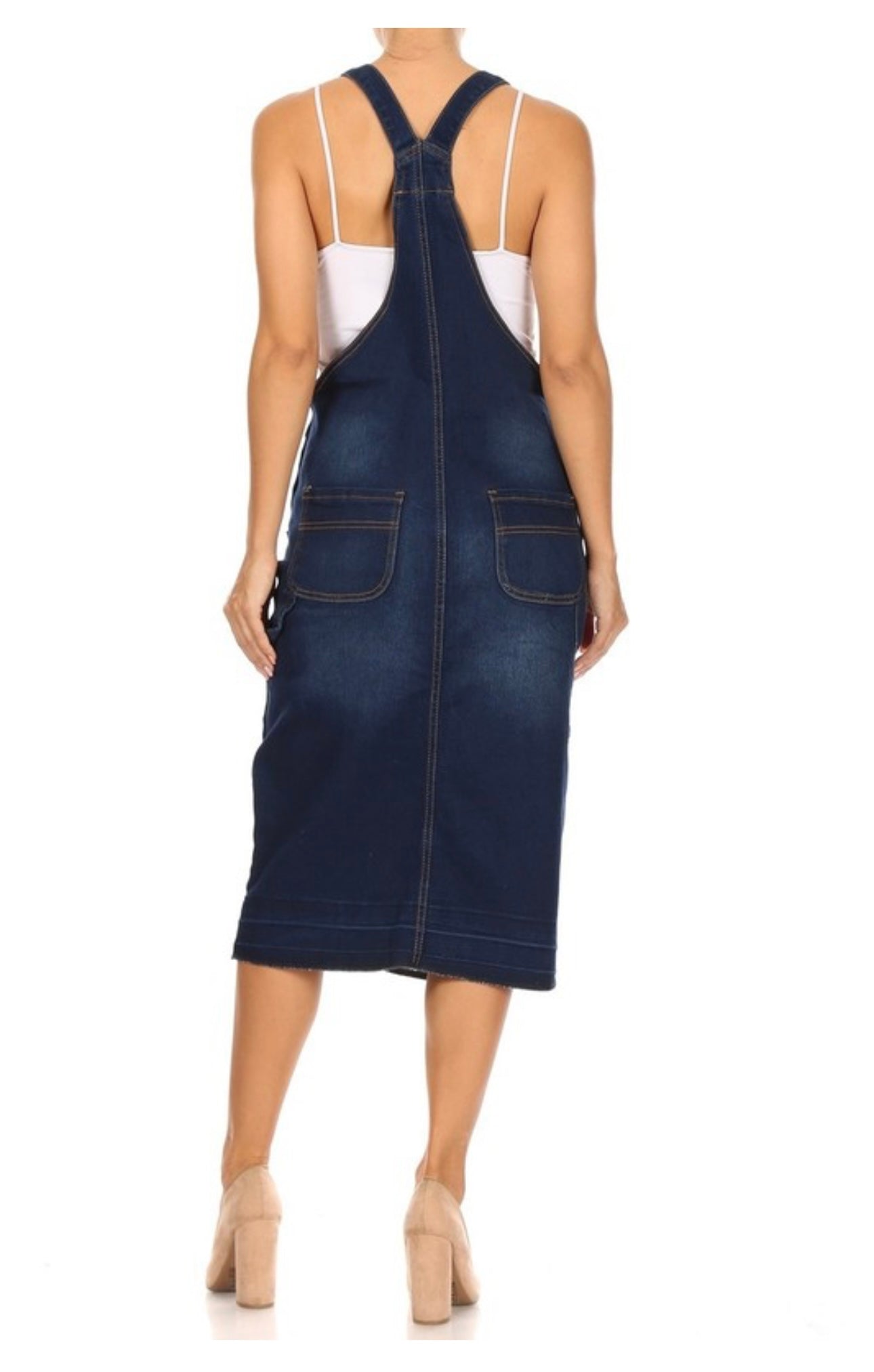 Dark Denim Overall Dress