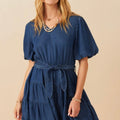 Denim Ruffle Dress